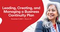 Leading, Creating, and Managing a Business Continuity Plan